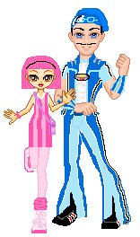 Stephanie and Sportacus